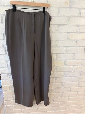 Eileen Fisher Taupe Wide-Leg Trousers (B4)